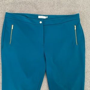 Calvin Klein Teal Ankle Trouser